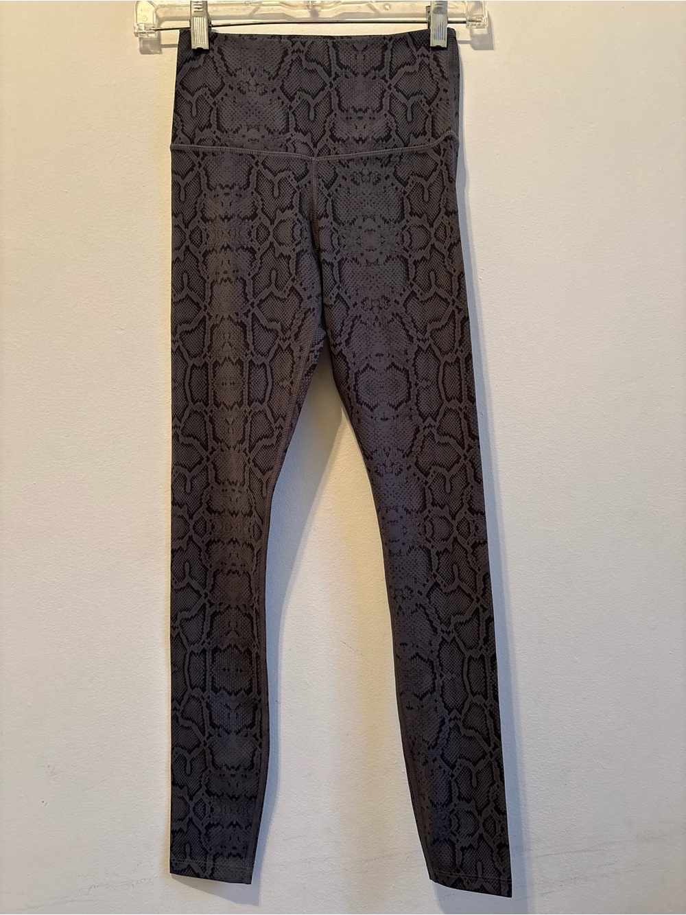 Varley Black Snake Print High-Waist Leggings